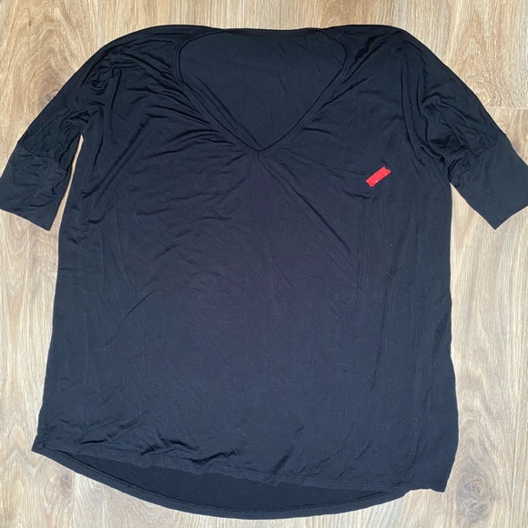 New Michael Lauren Dylan Core V-Neck Draped Tee - Picture 5 of 8